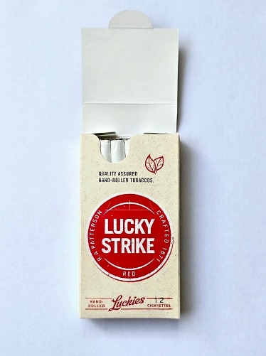 Lucky Strike Hand Rolled Red Non Filter 12: 90mm Non-Filter with 31mg Tar & 2.5mg Nicotine