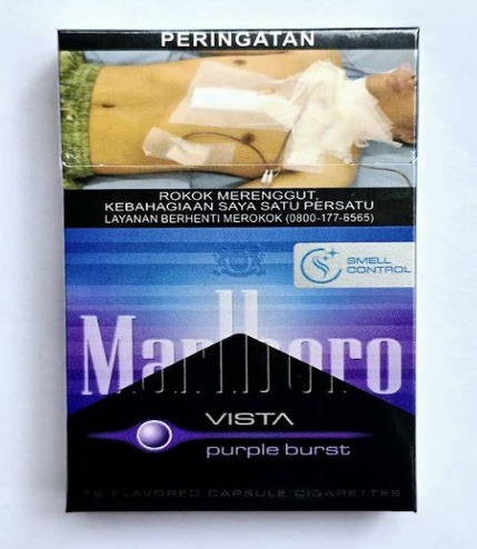 Marlboro Vista Purple Burst 16: 90mm Slim with 12mg Tar & Berry-Mint Capsule
